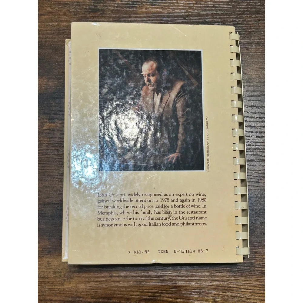 Signed Wining & Dining With John Grisanti 1984 First Printing Cookbook Memphis